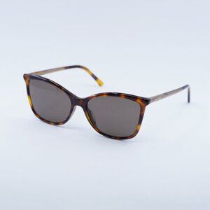 Jimmy Choo BA/G/S 0086 70 Sunglasses Havana/Gold Cat Eye Frame, Brown Lenses